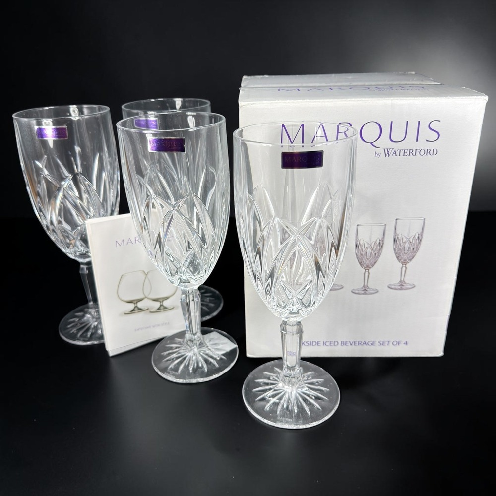 Marquis by Waterford Brookside Iced Beverage Glasses Set of 4 New in Box 150281